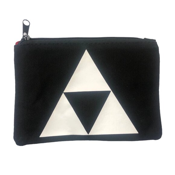 Legend of Zelda Triforce Symbol Triangle Cosmetic Makeup Bag Pouch Gaming Gamer - Picture 1 of 3